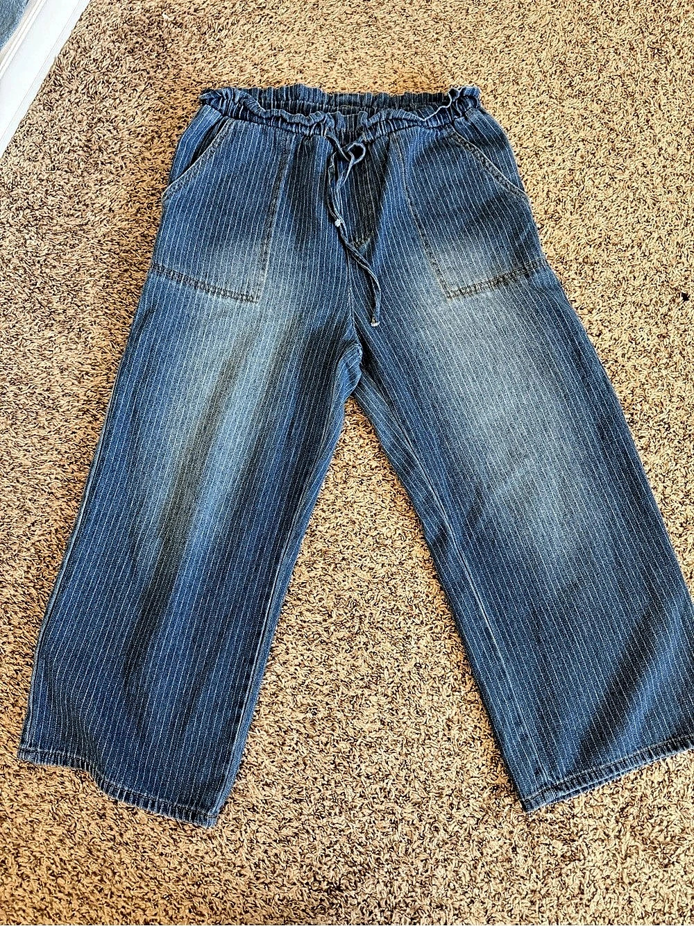 Easel Wide Leg Jeans in Blue Size Small